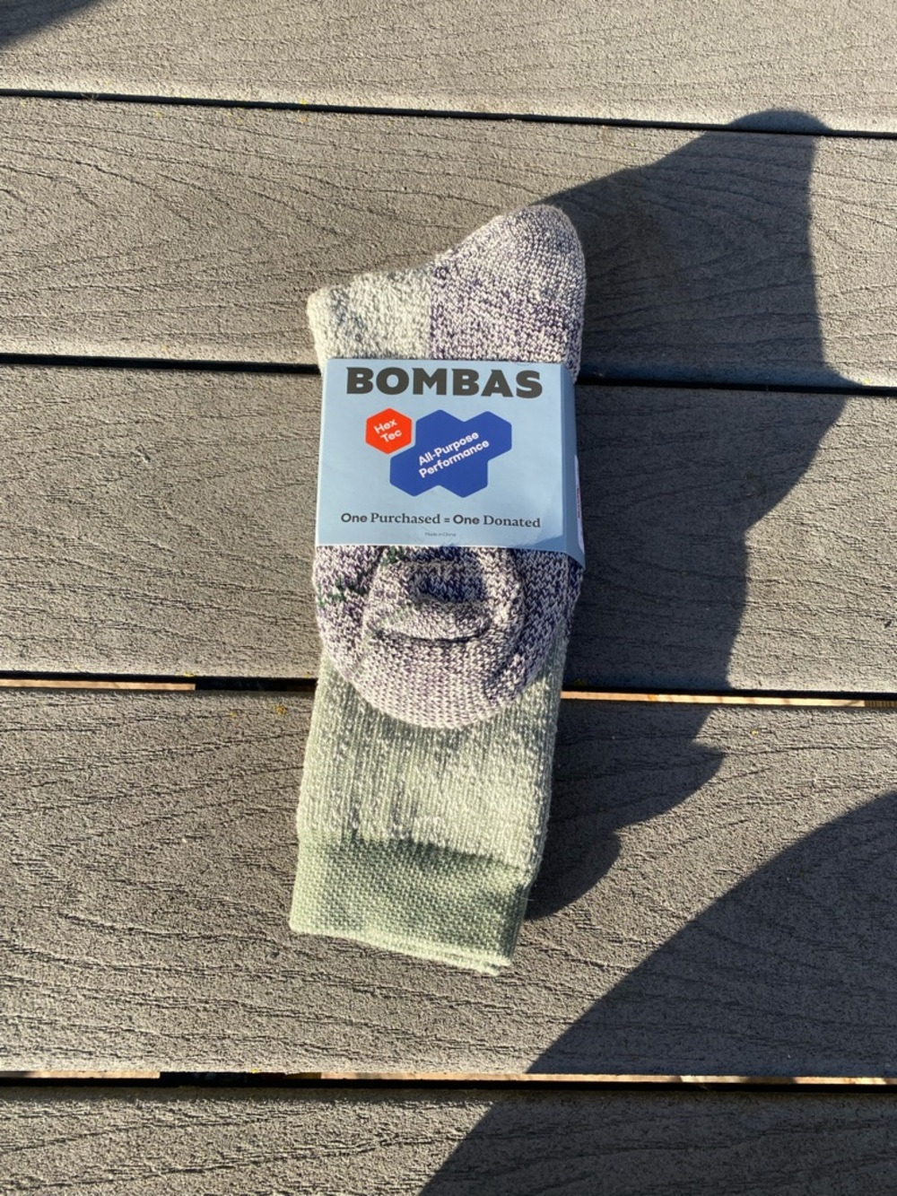 Unisex Bombas size large calf/crew ultra heavyweight sock